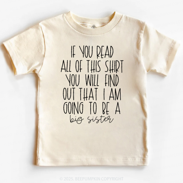 Big Sister Toddler&Kid's Tees Beepumpkin