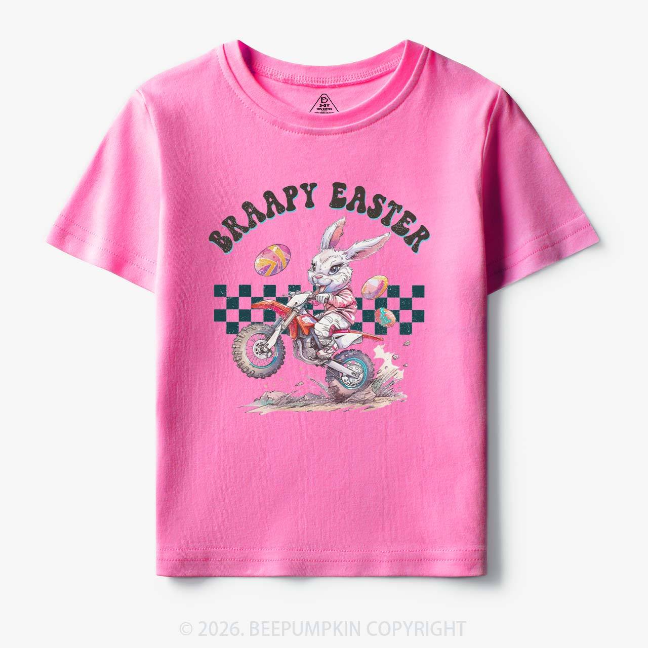 Braapy Easter Dirt Bike Toddler&Kid's Tees
