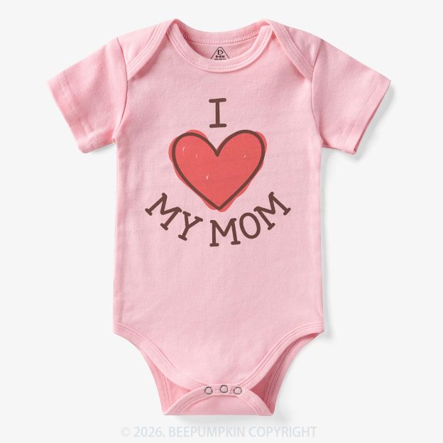 I Love My Mom Lovely Baby Bodysuit