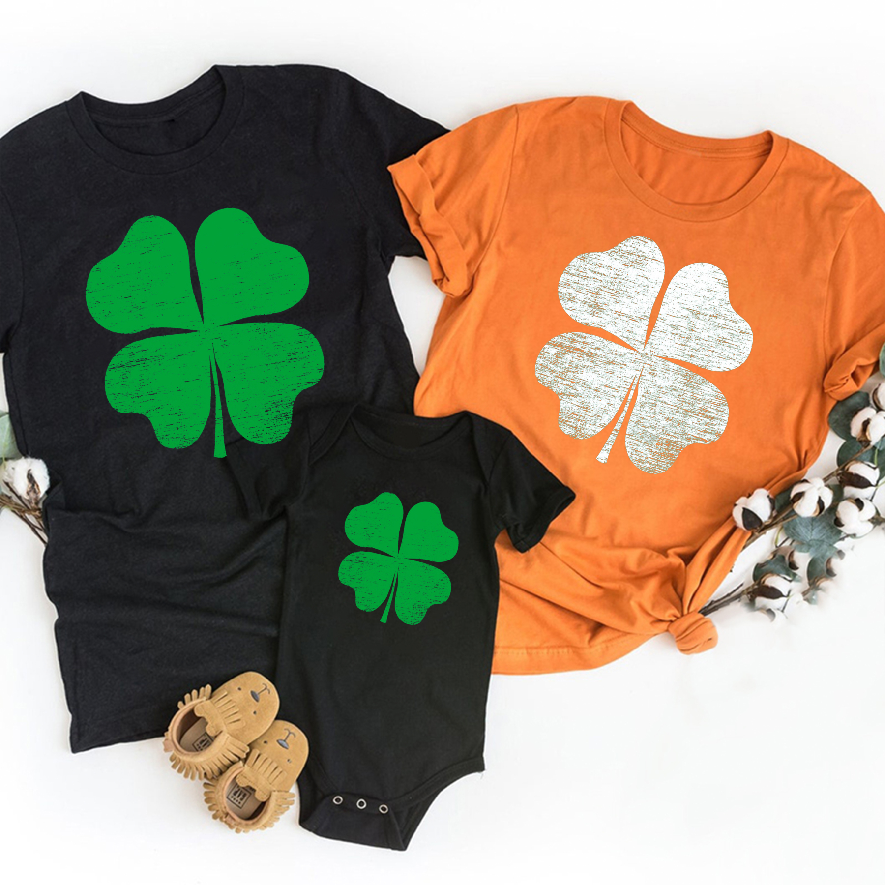 Retro Clover St Patrick's Day Matching Shirts