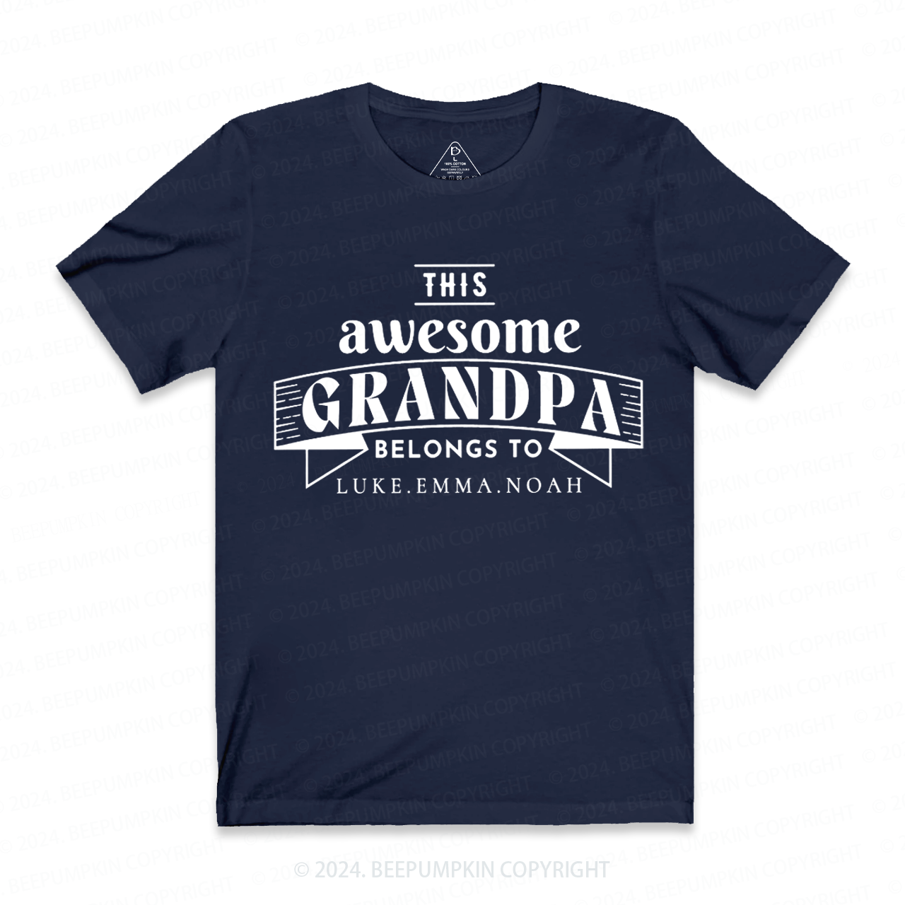 Personalized This Awesome Grandpa Belongs To XXX T-shirt