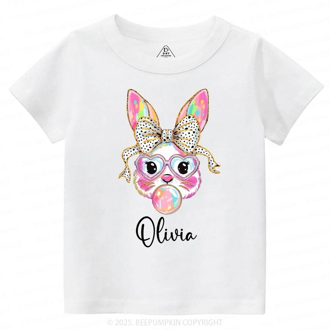 Personalized Easter Bunny Toddler&Kid's Tees Beepumpkin