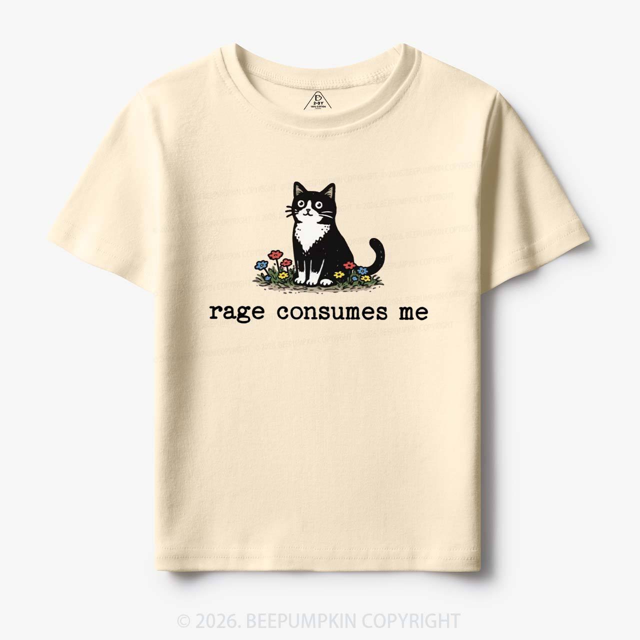 Funny Cat Rage Consumes Me Toddler&Kid's Tees
