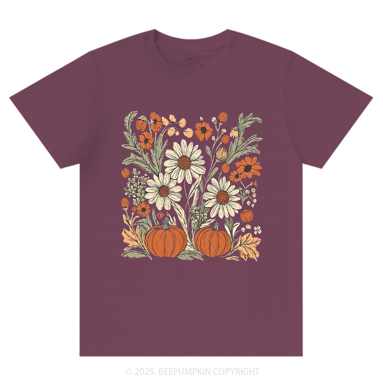 Boho Fall Floral T-Shirts Beepumpkin