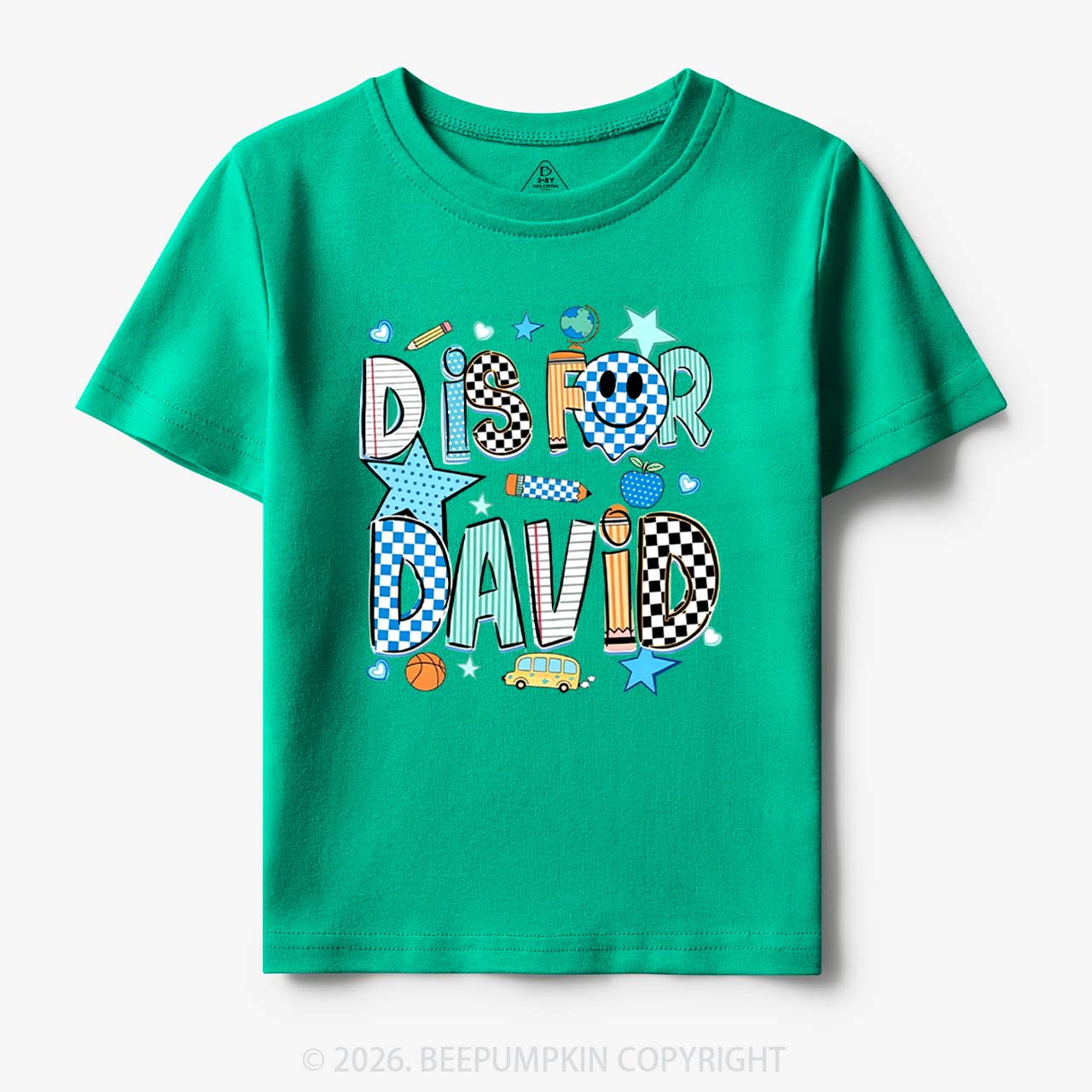Personalized Letter Is For Name Colorful Toddler&Kid's Tees