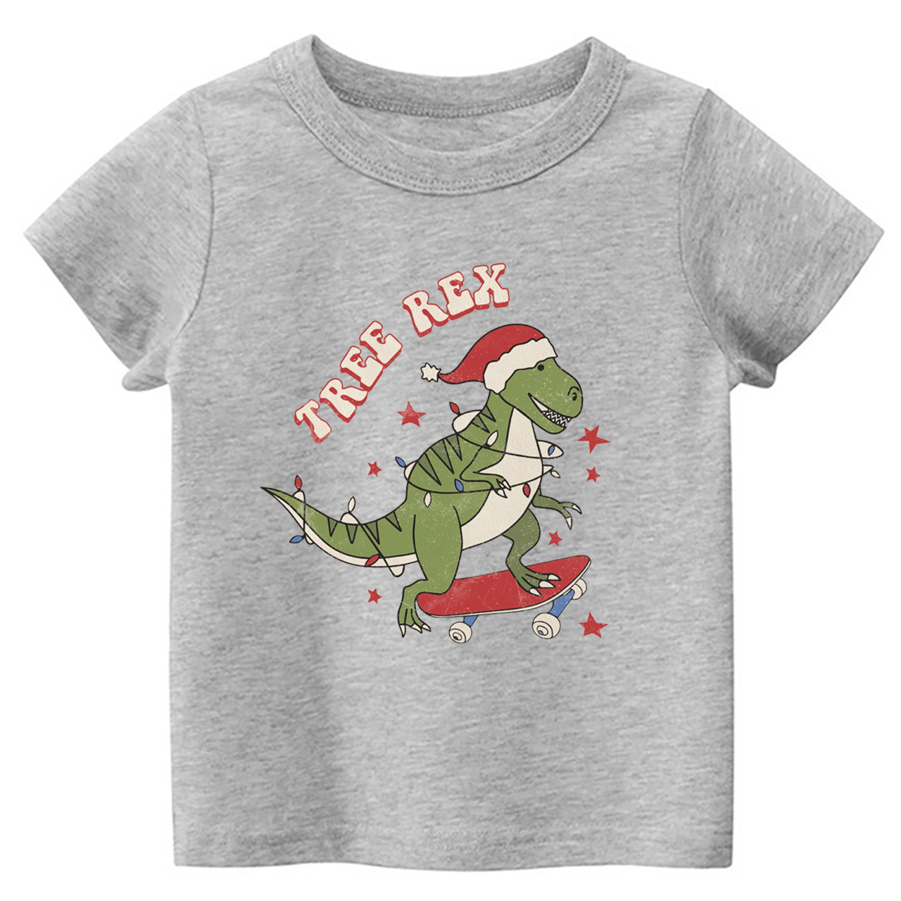 Tree Rex Retro Kids Christmas Shirts