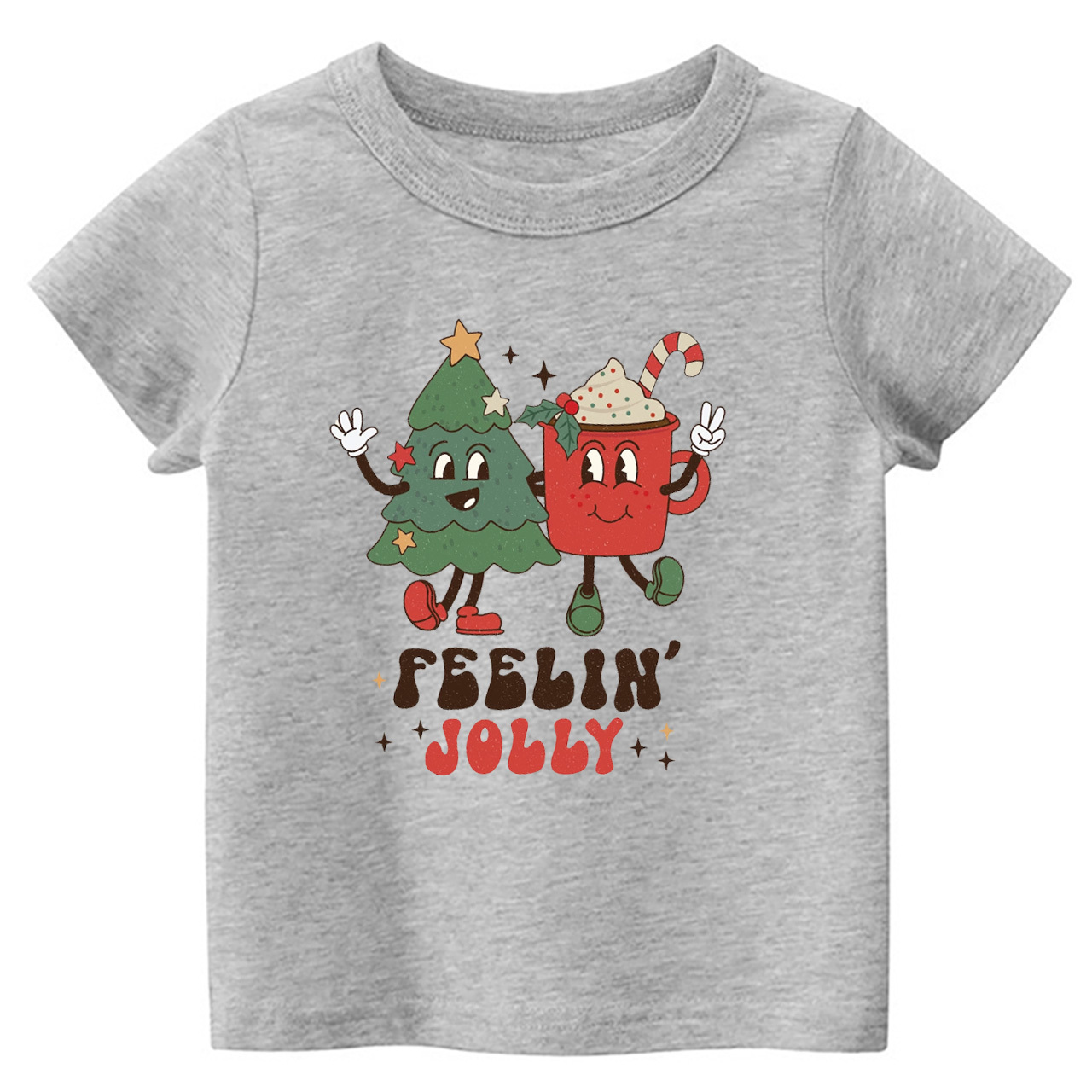 Feelin Jolly Christmas Natural Tees For Kids Beepumpkin