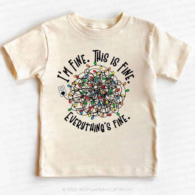 Holiday Christmas Lights Tees For Kids Beepumpkin