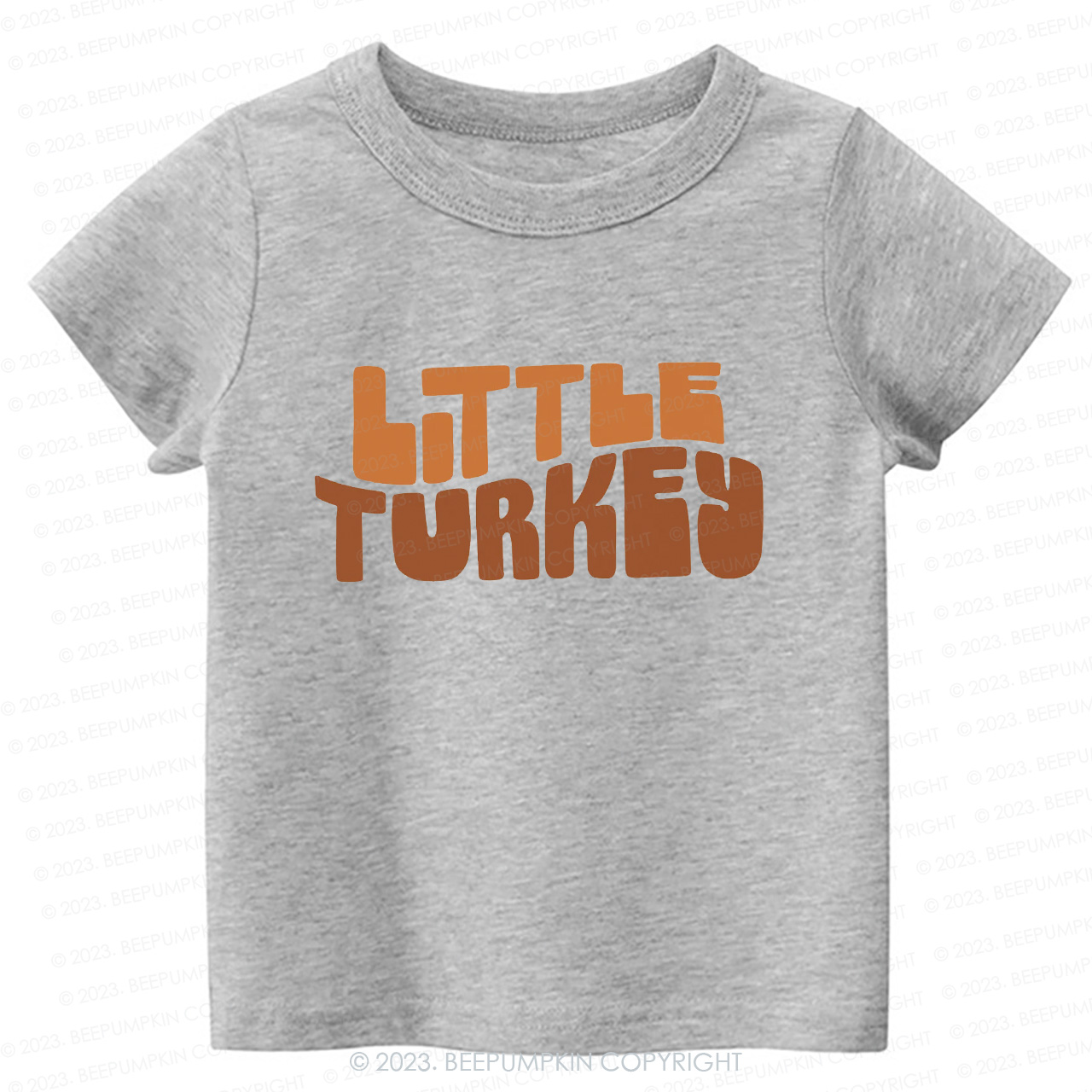 Fall Natural Little Turkey Thanksgiving Kids Tees 