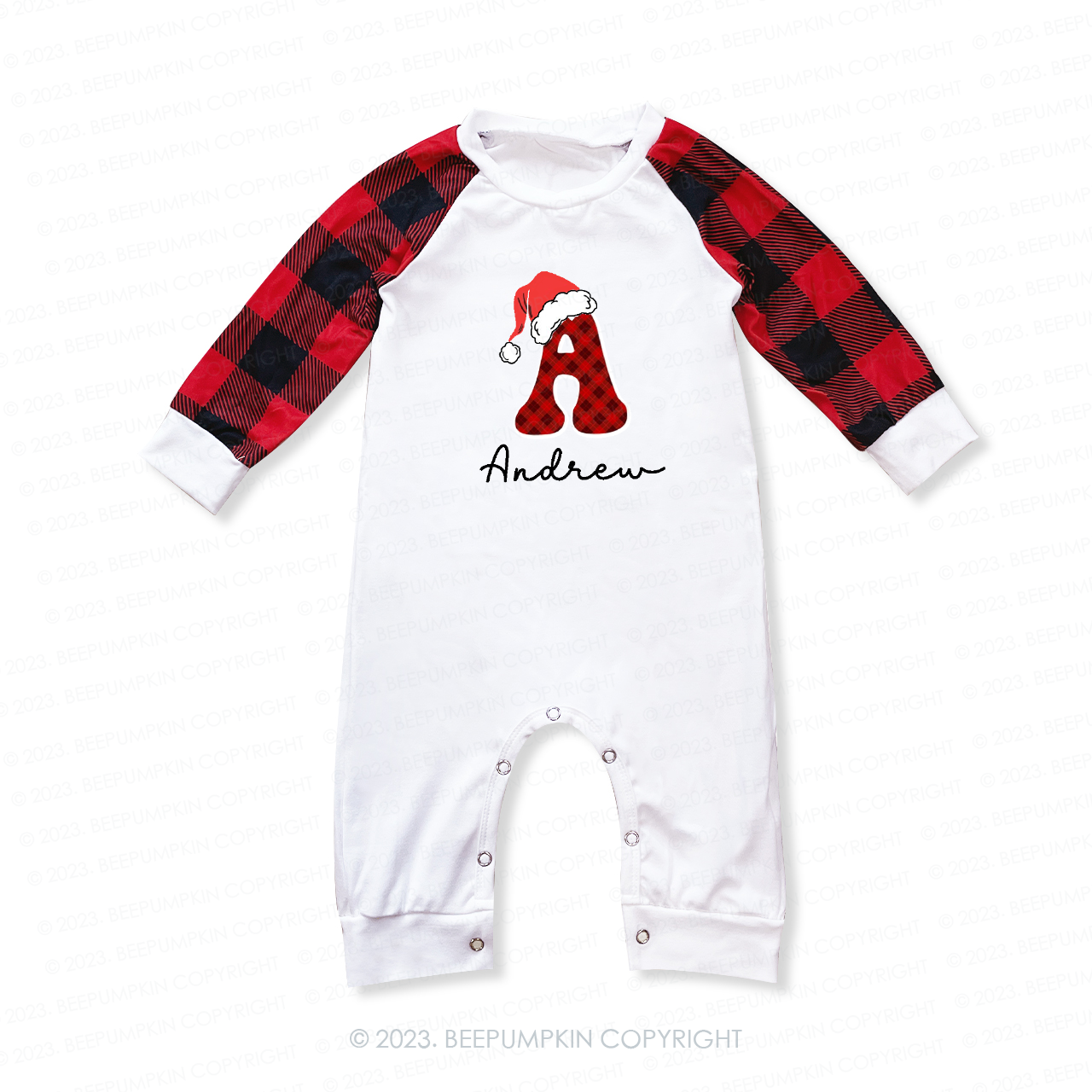 Personalized Monogrammed Christmas Family Pajamas With Name