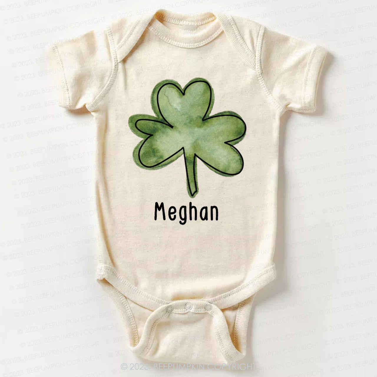 Personalized Shamrock St.Patricks Day Bodysuit For Baby