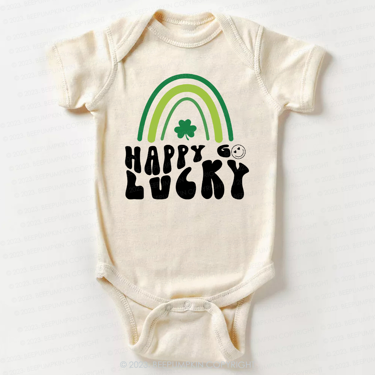 Happy Go lucky St.Patricks Day Bodysuit For Baby