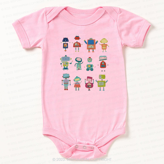 Fun Robot Crew Bodysuit For Baby