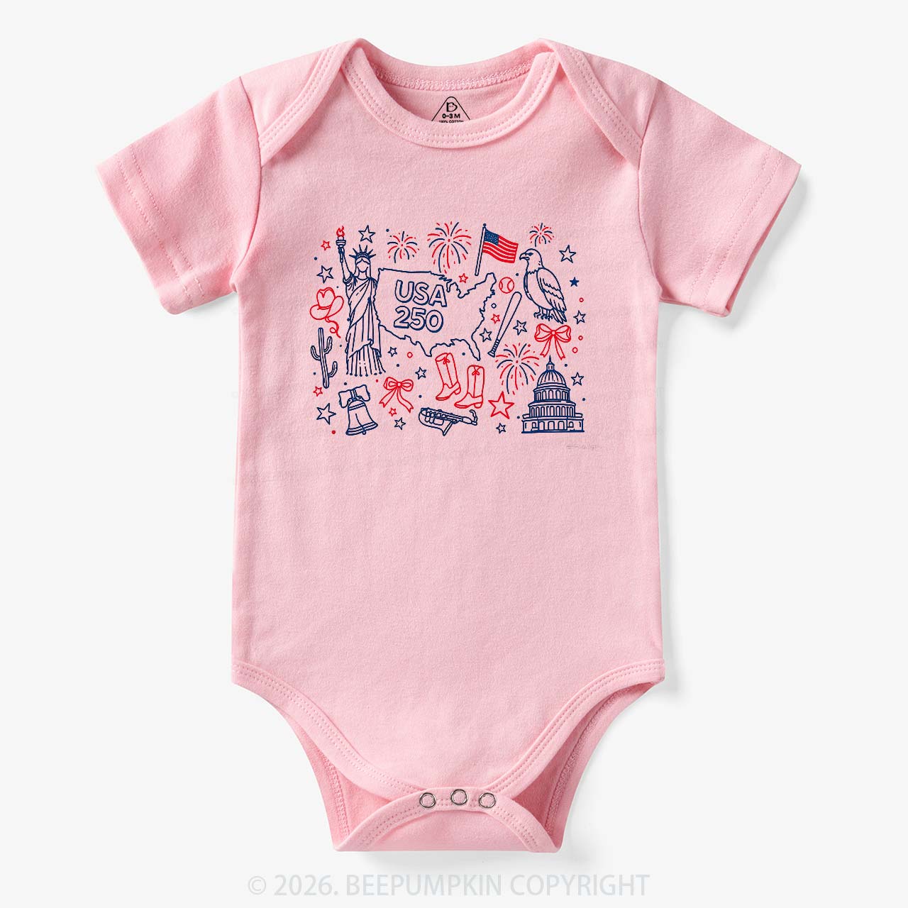 Retro Celebrate 250th Anniversary Bodysuit