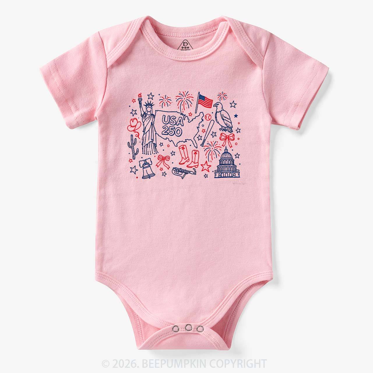 Retro Celebrate 250th Anniversary Bodysuit