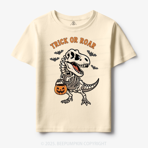 Trick Or Roar Dinosaur Halloween Toddler&Kid's Tees Beepumpkin