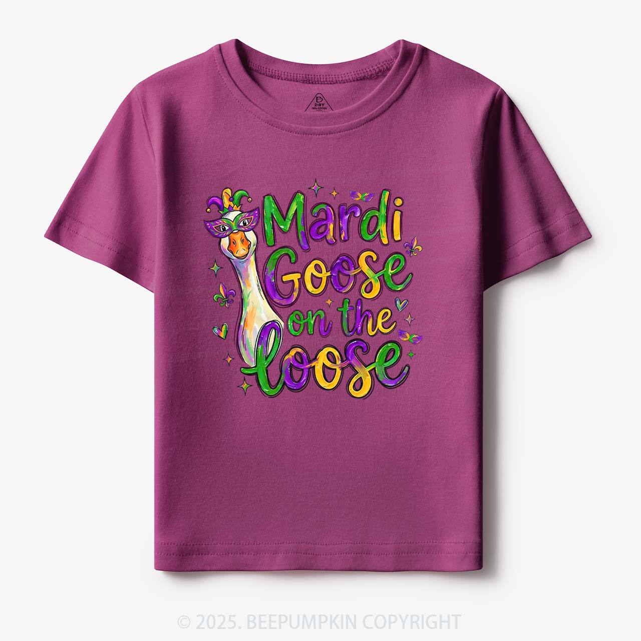 Mardi Gras Goose Toddler&Kid's Tees Beepumpkin