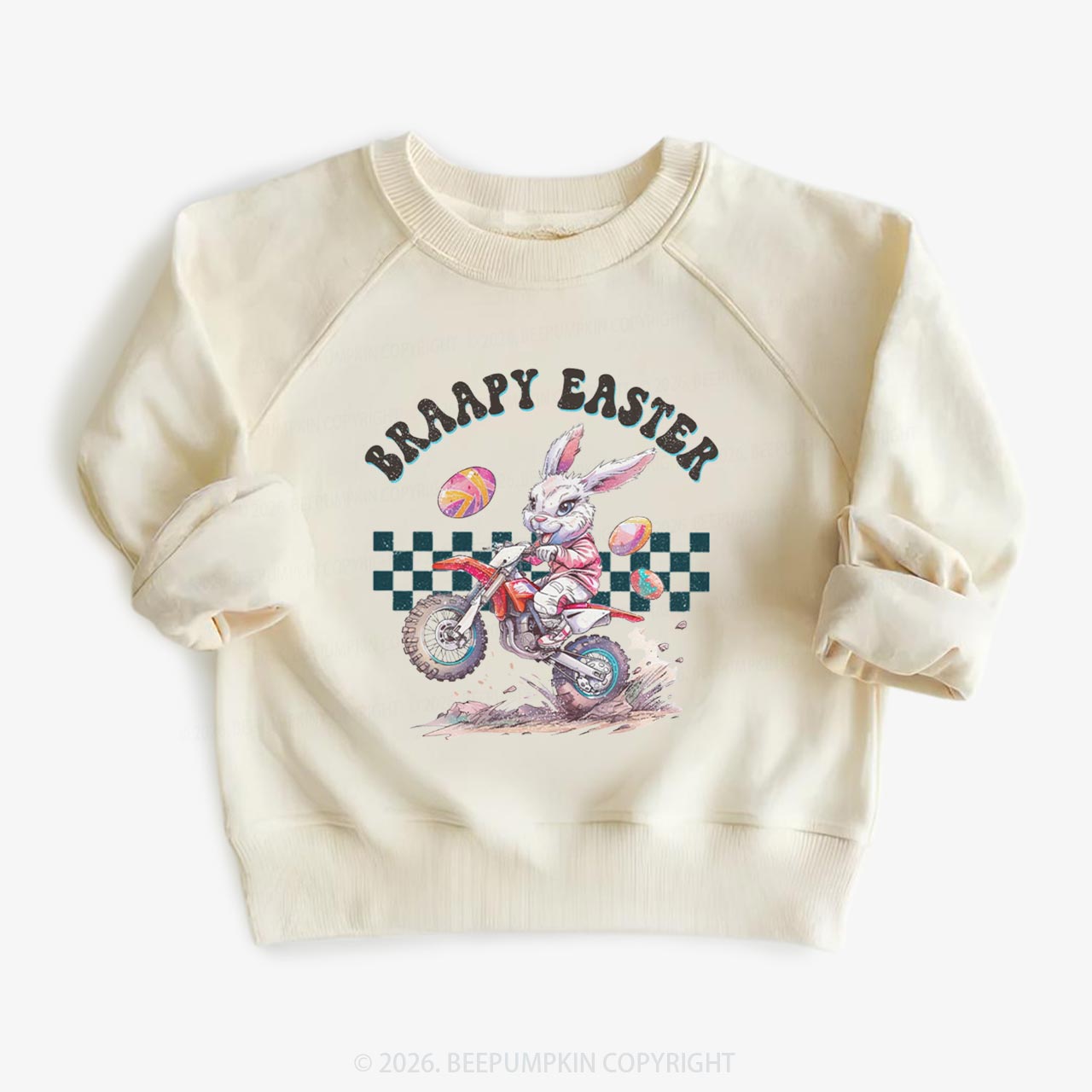 Braapy Easter Dirt Bike Kid's Sweatshirt