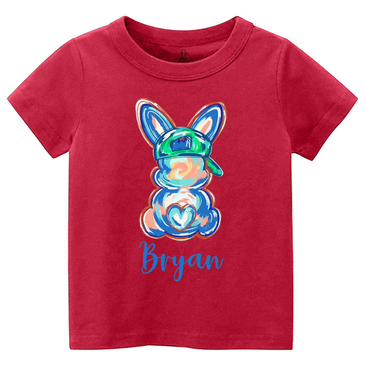 Personalized Boy Name Easter Bunny Toddler&Kid's Tees Beepumpkin