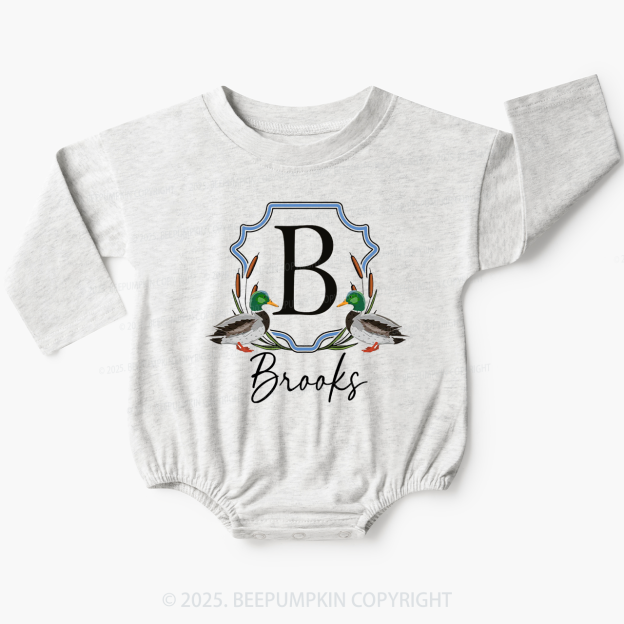 Personalized Mallard Ducks Baby Bubble Romper Beepumpkin