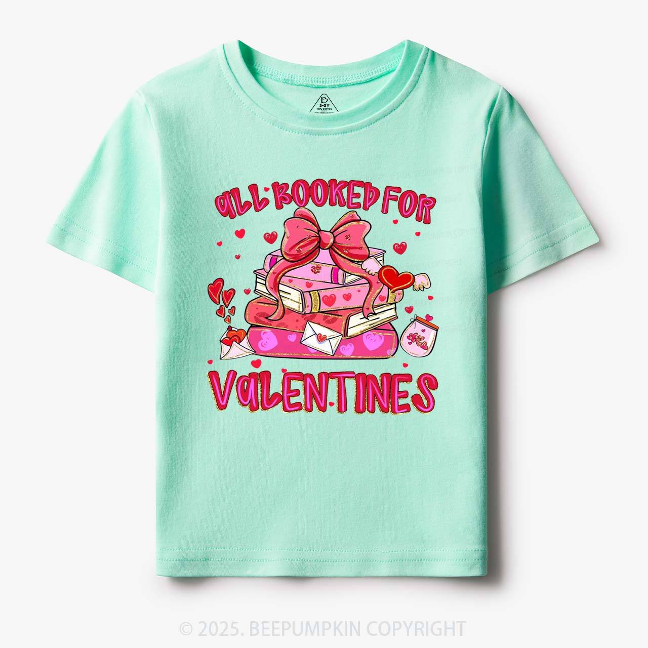 All Booked For Valentine's Day Toddler&Kid's Tees Beepumpkin