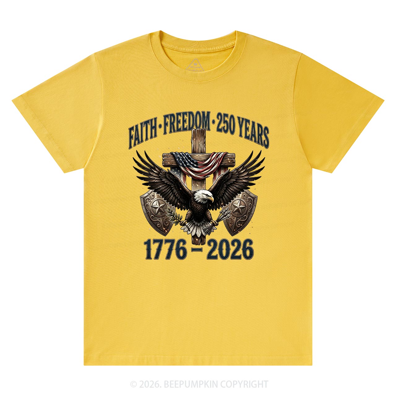 Faith Freedom 250 Years Patriotic Christian T-Shirts