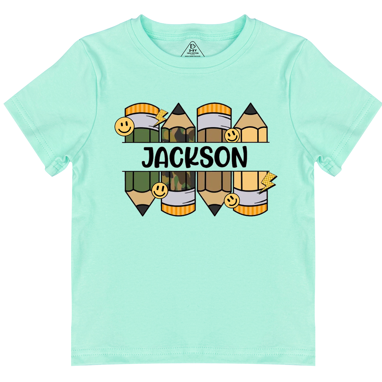 Personalized Pencil Kid Name Toddler&Kid's Tees Beepumpkin