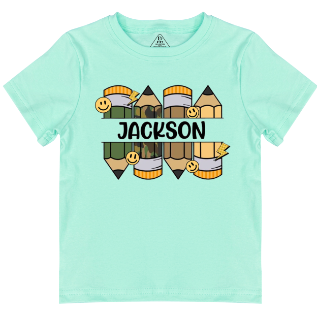 Personalized Pencil Kid Name Toddler&Kid's Tees Beepumpkin