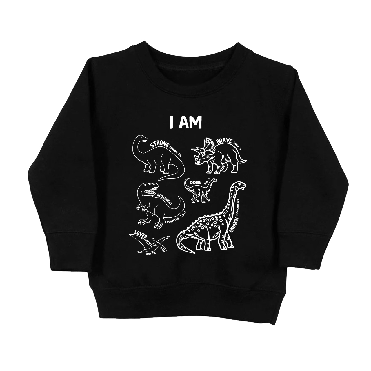 Dinosaurs Affirmation Words Sweatshirt