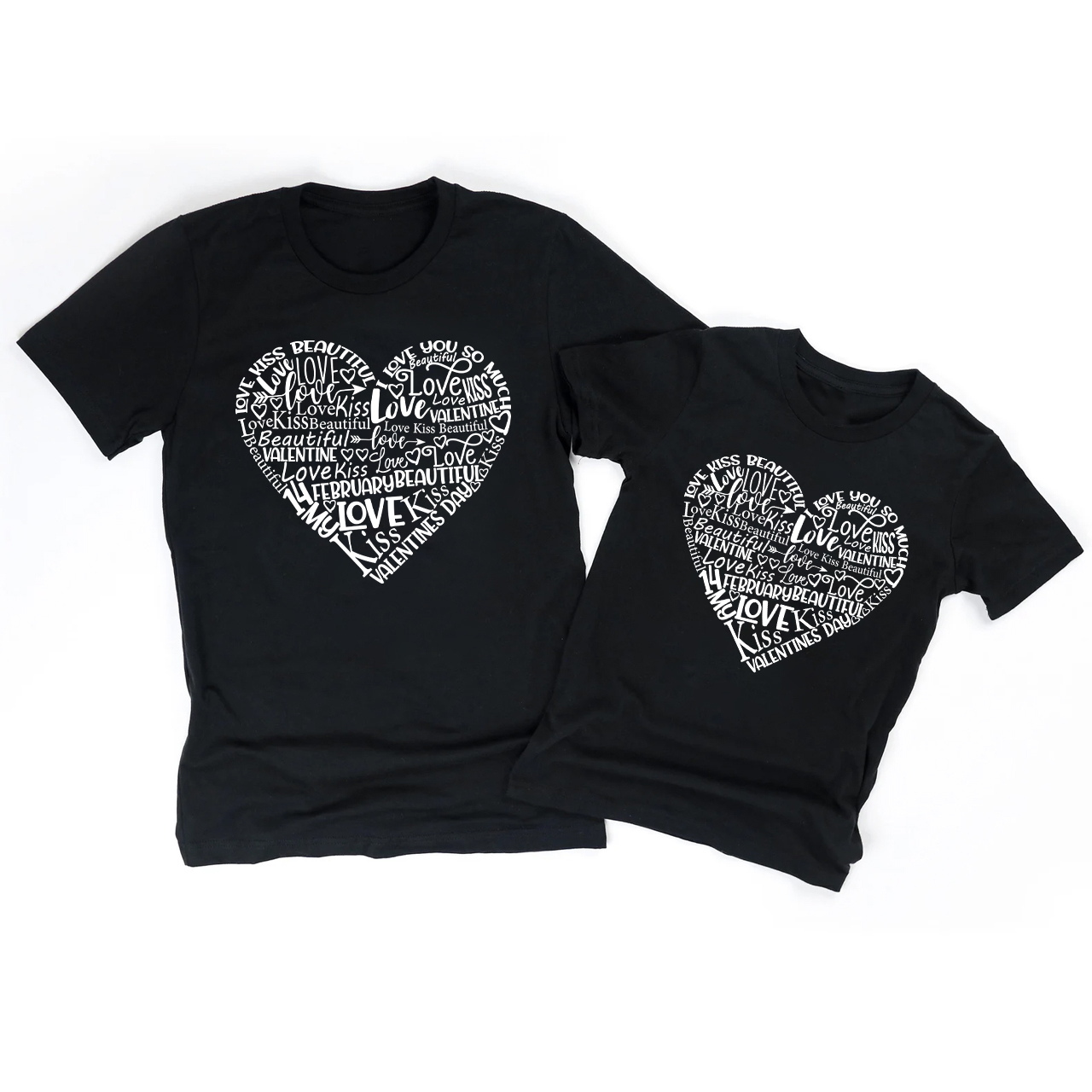 Beautiful Love Valentine Family Matching Shirts