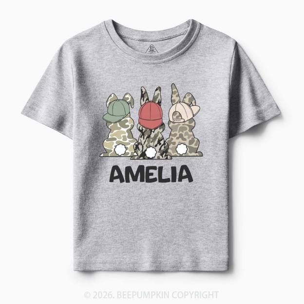 Personalized Camo Easter Bunny Toddler&Kid's Tees
