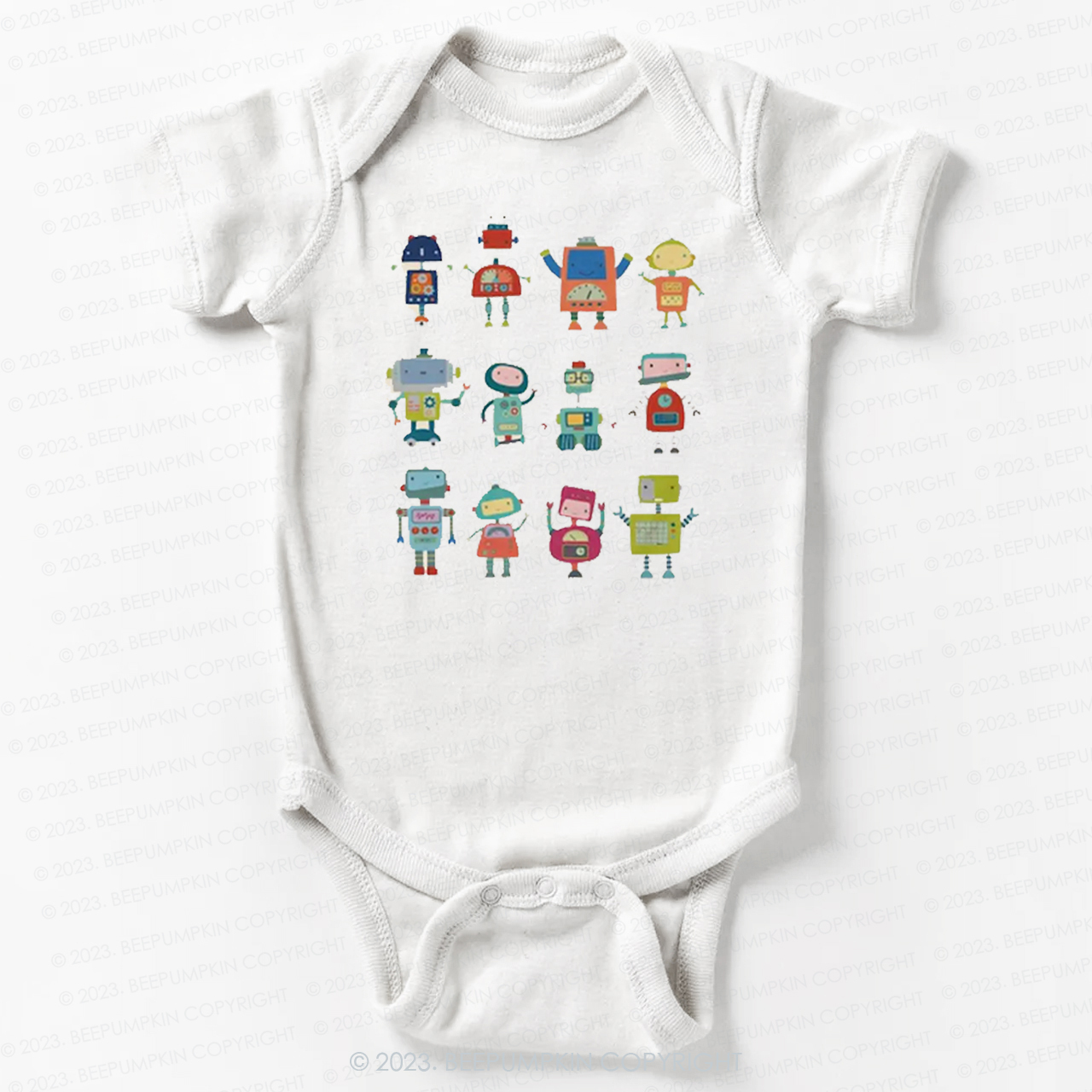 Fun Robot Crew Bodysuit For Baby