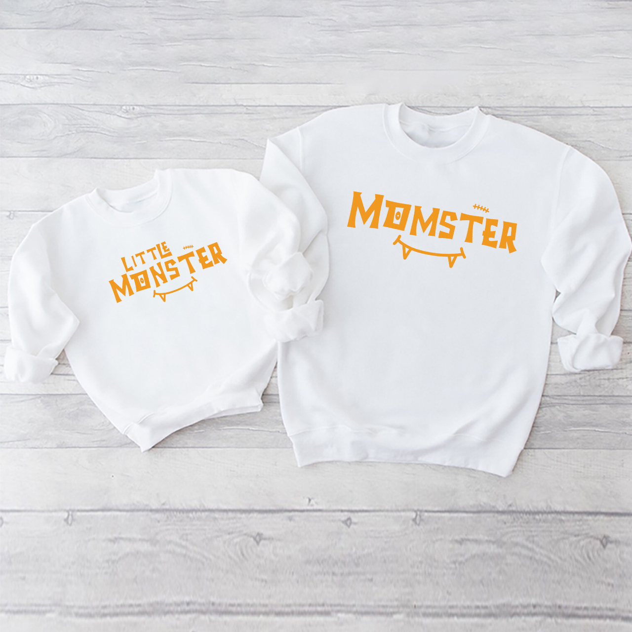 Funny Halloween Momster Dadcula Little Monster Family Matching Sweatshirt