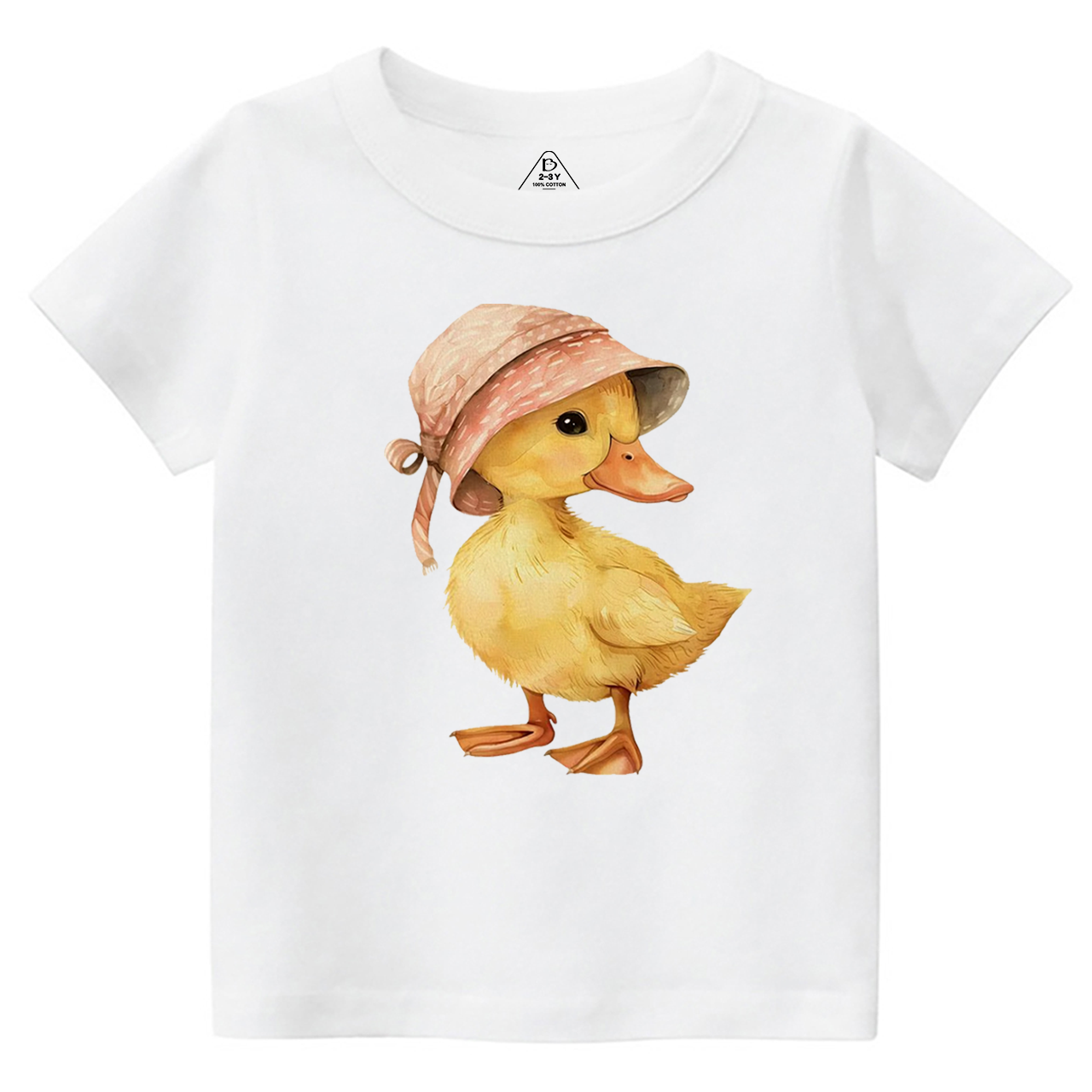 Baby Duck Pink Hat Toddler&Kid's Tees Beepumpkin