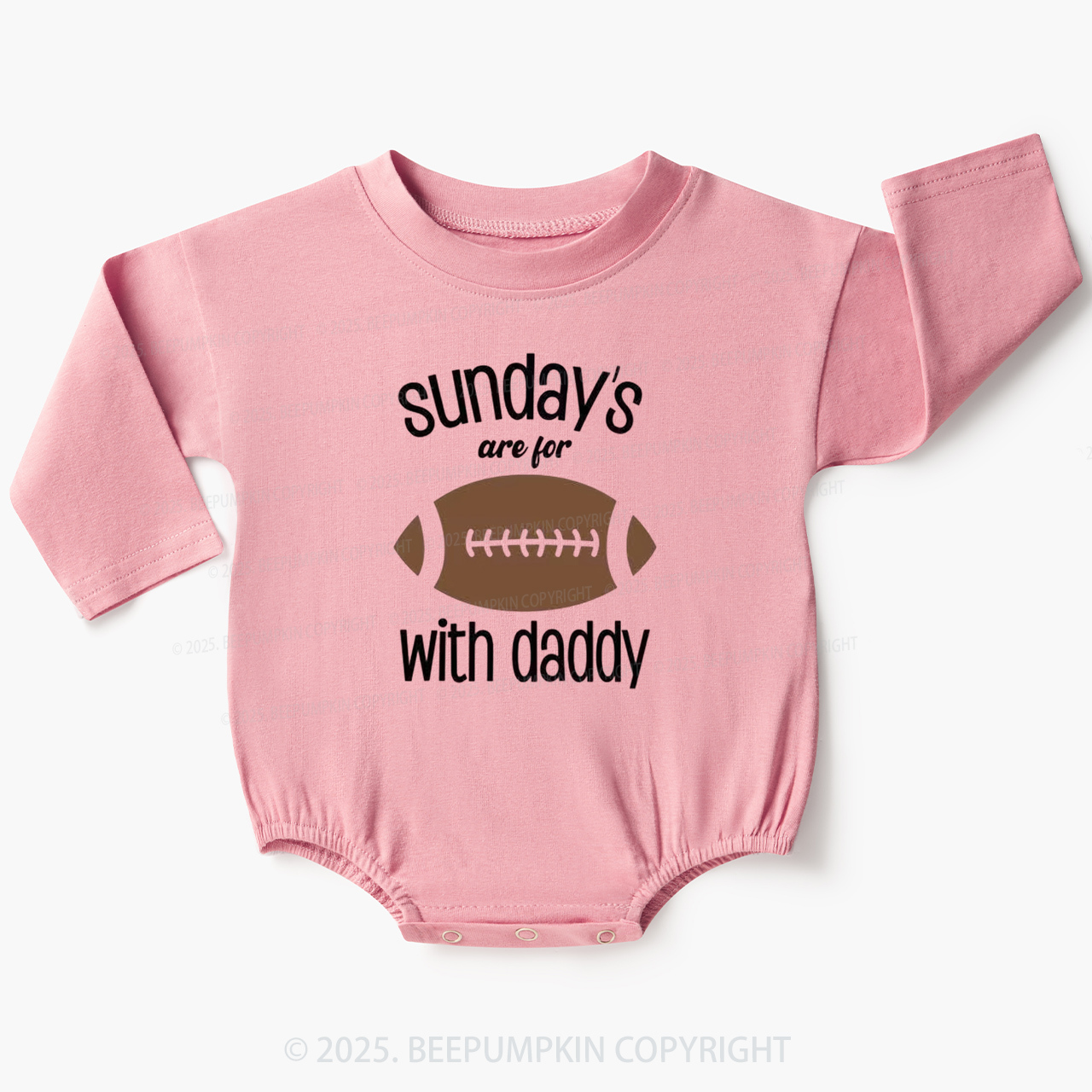 Sunday's Are For Football With Daddy Baby Bubble Romper Beepumpkin