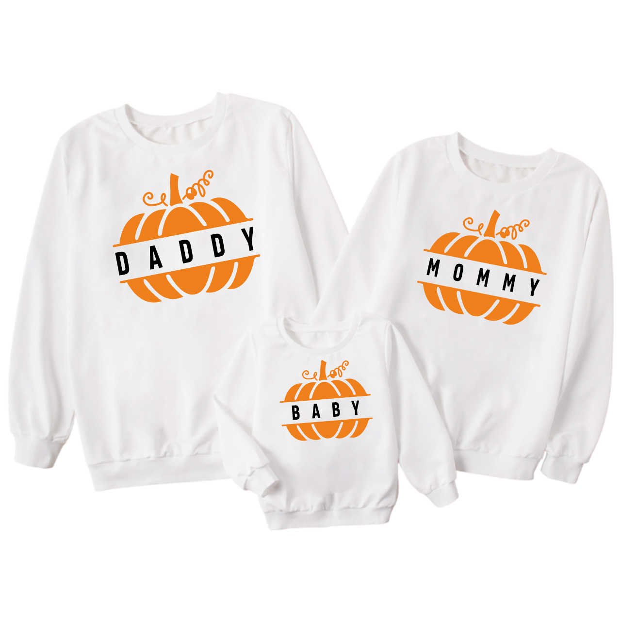 Family Halloween Cute Pumpkin Matching Sweatshirt