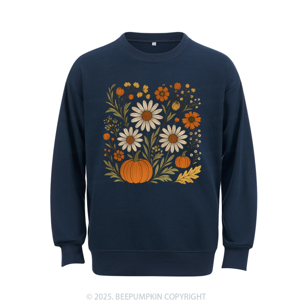 Boho Floral Fall Sweatshirt Beepumpkin