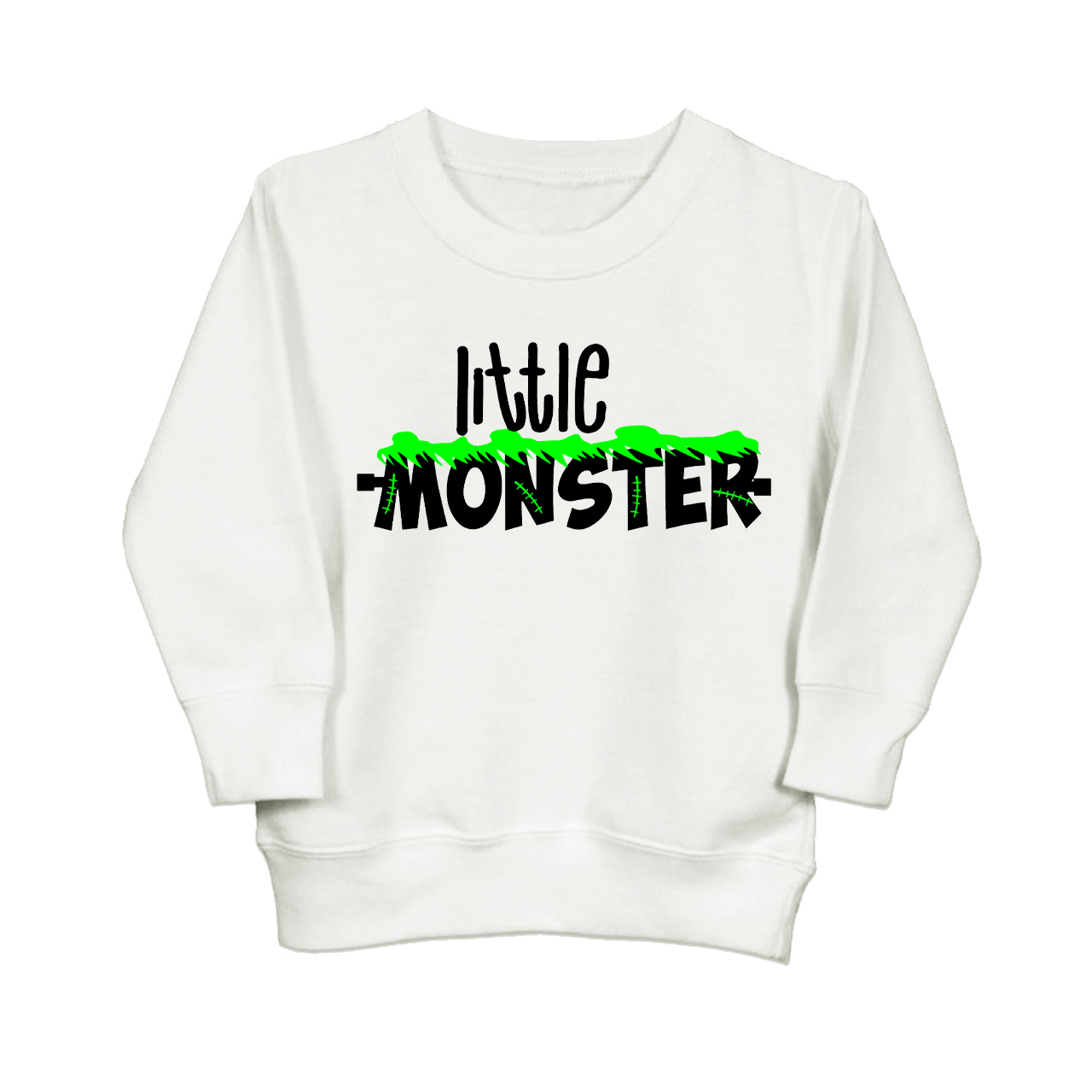 Halloween Little Monster With Green Scar Kids Sweatshirt