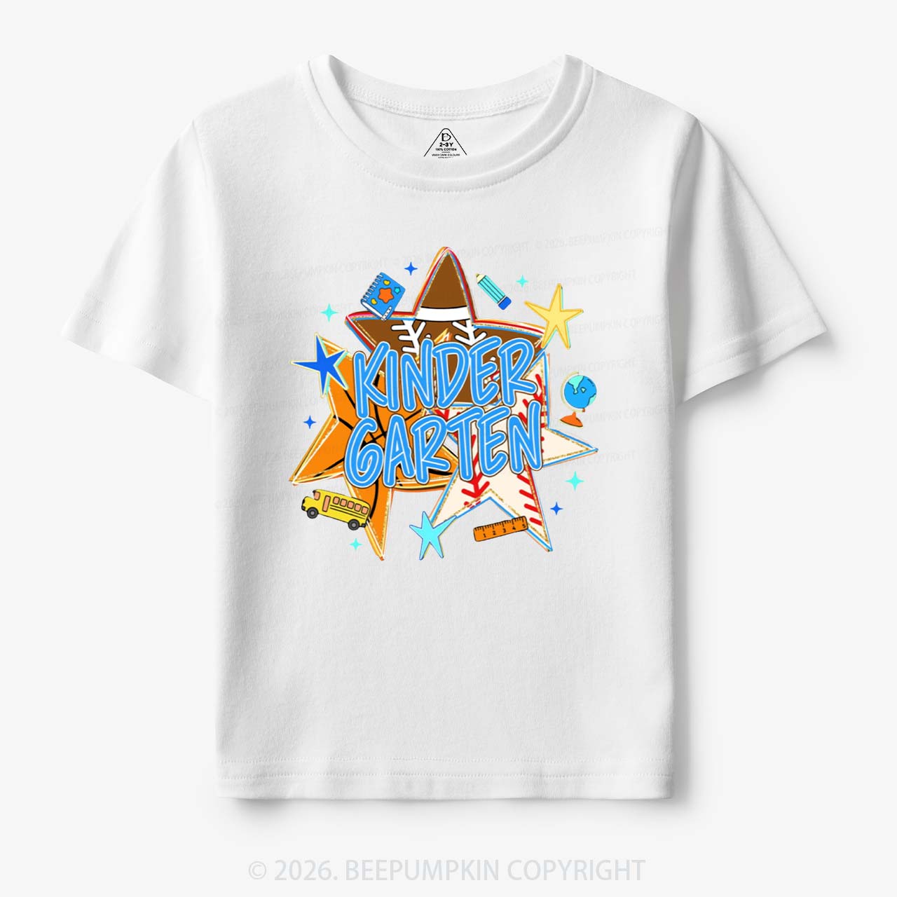 Personalized Baseball Basketball Stars Back to School Toddler&Kid's Tees