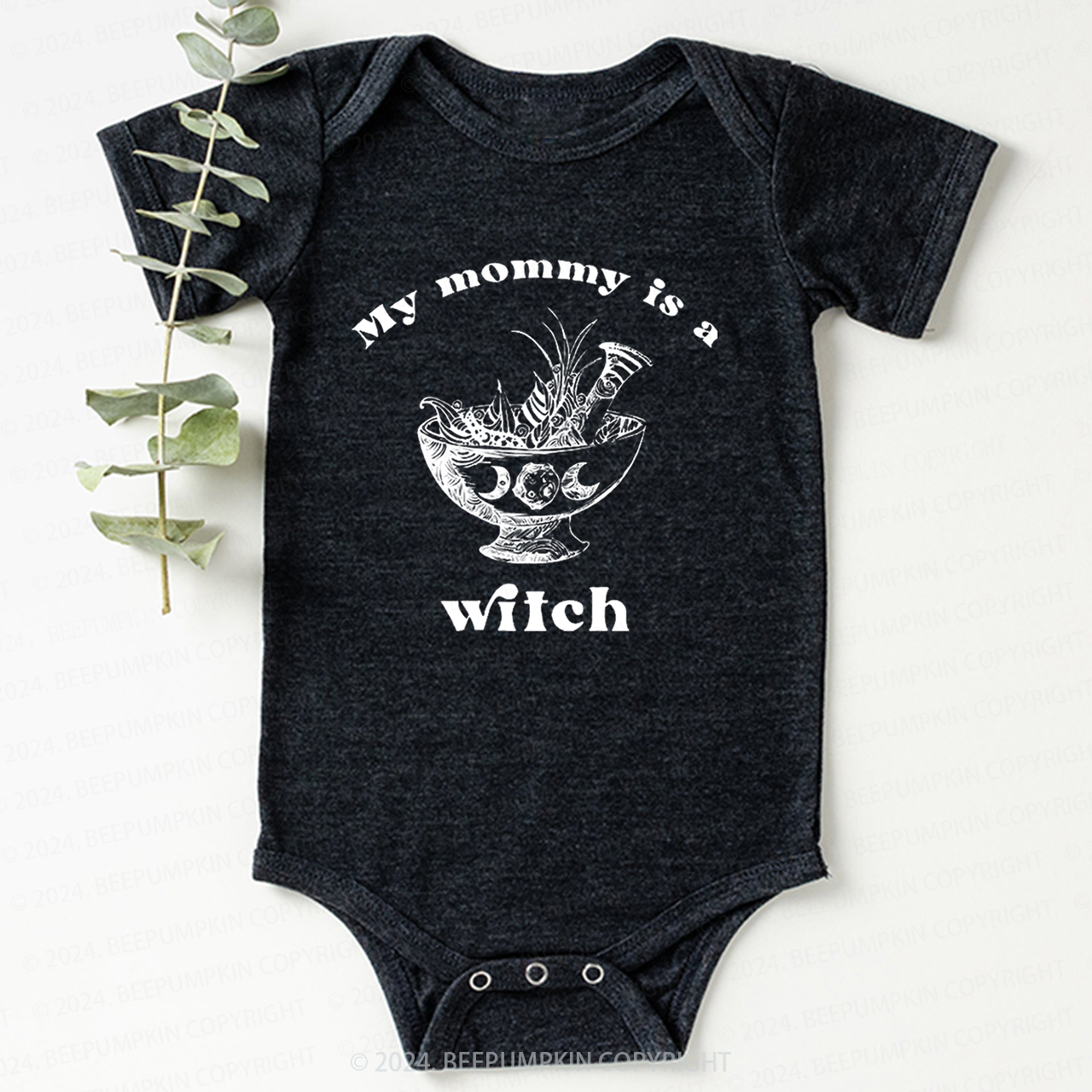 Gothic Mommy Is A Witch Bodysuit For Baby 8 