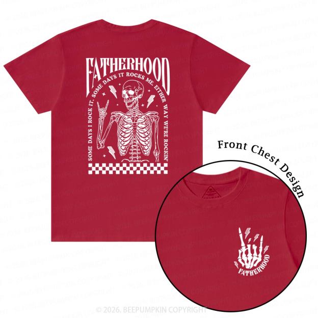 Fatherhood Funny Skeleton Retro T-Shirts