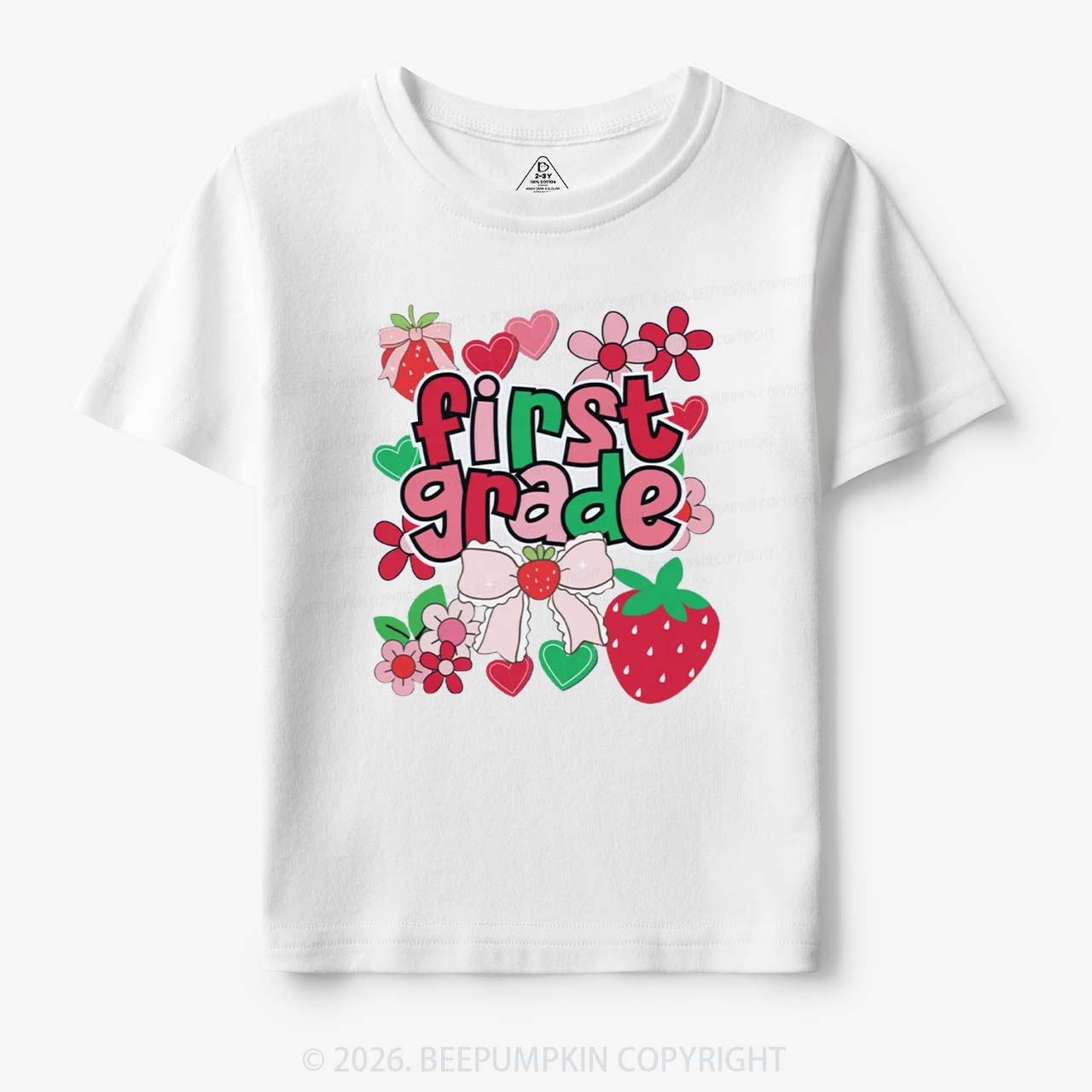 First Grade Strawberries Back to School Toddler&Kid's Tees