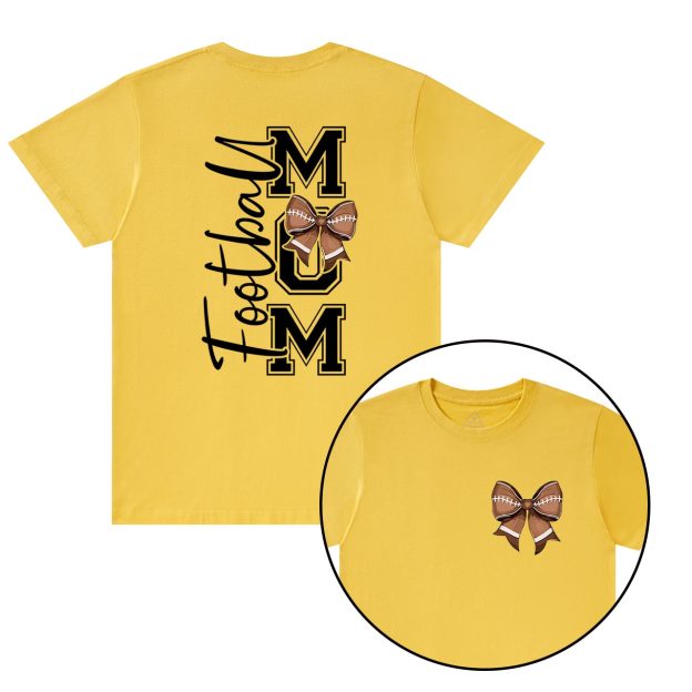 Love, Bows & Football Mama T-Shirts Beepumpkin
