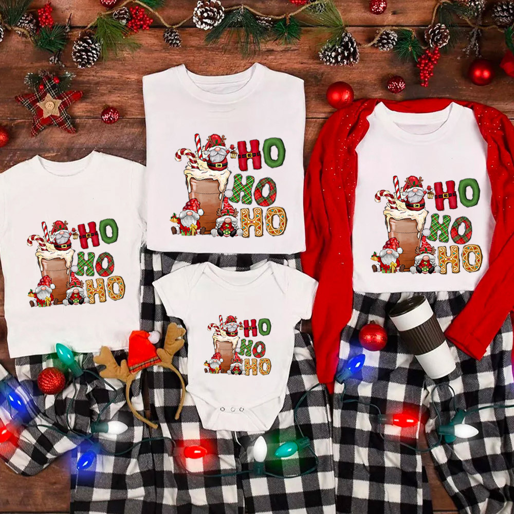 Ho Ho Ho Coffee Lover Christmas Family Matching Shirt