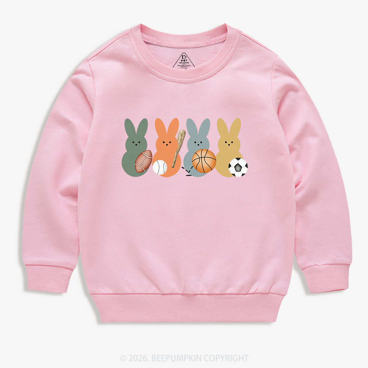 Easter Sporty Bunnies Toddler&Kid's Sweatshirt