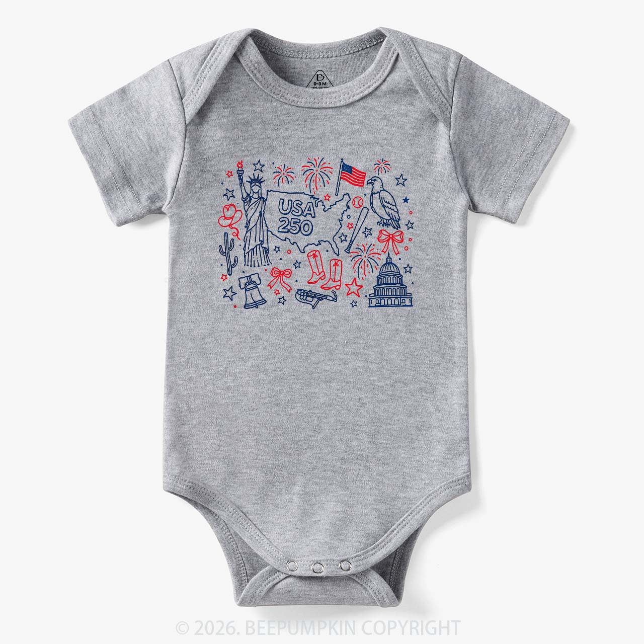 Retro Celebrate 250th Anniversary Bodysuit
