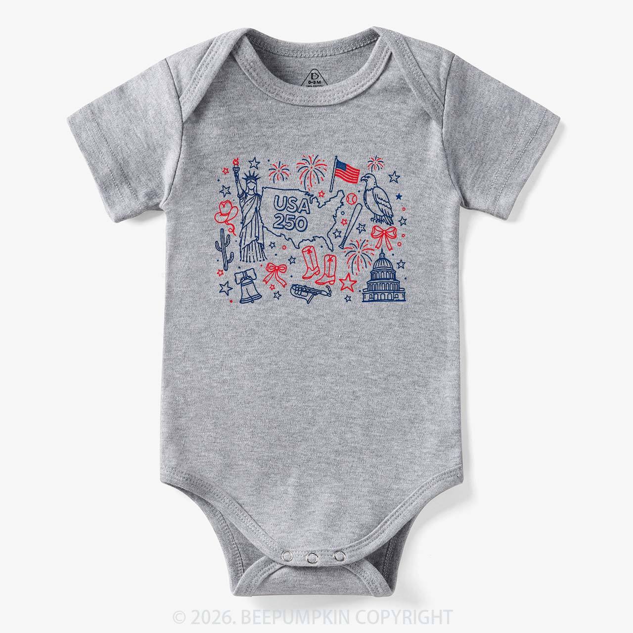 Retro Celebrate 250th Anniversary Bodysuit