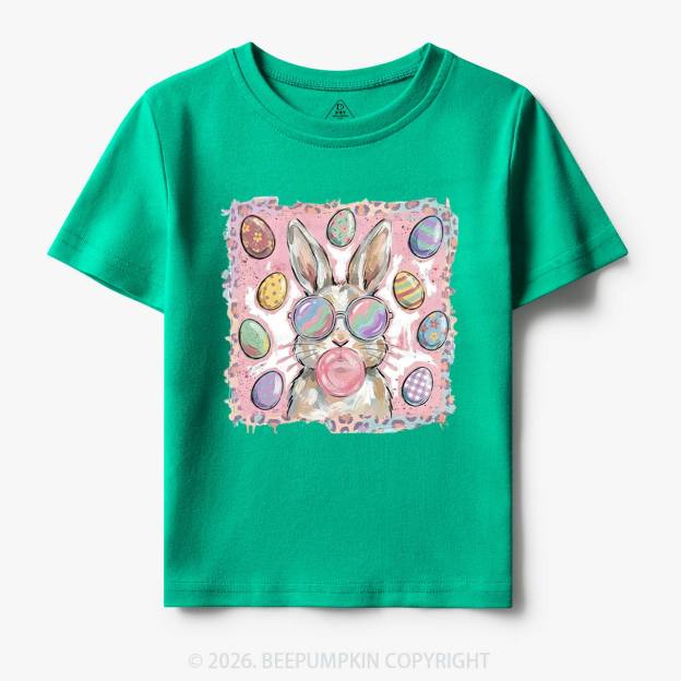 Retro Bubblegum Bunny Colorful Easter Eggs Toddler&Kids Tees