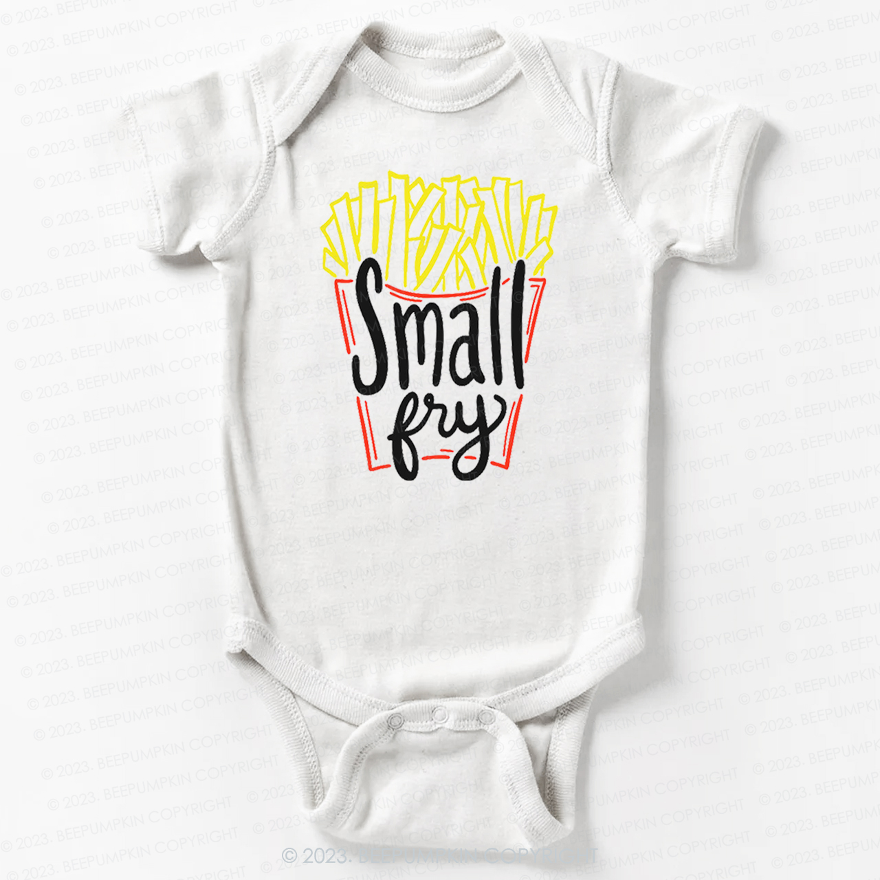 Cute "Small Fry" Fries Bodysuit For Baby
