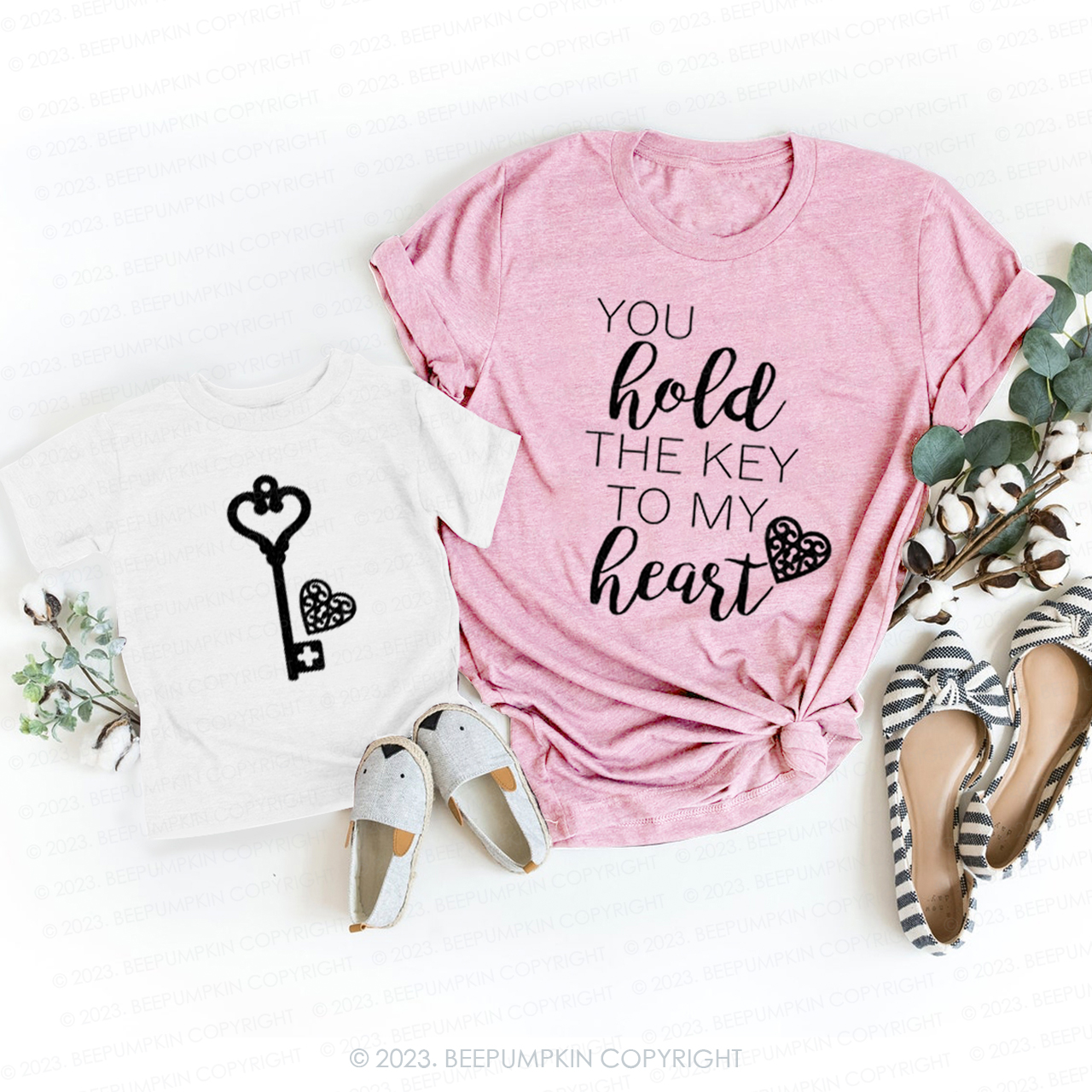 You Hold The Key To My Heart Matching T-Shirts For Mom&Me